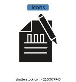 símbolo de iconos contables elementos vectoriales para web infográfica