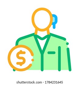 vector de icono de profesión contable. signo de profesión contable. ilustración de símbolo de color
