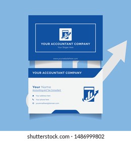 Accountant, Tax Accountant, And Accounting Firm Name Card With Modern Design And Clean. This Design For Junior Accountant And Senior Accountant Who Need Id Card For Business