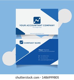 Accountant, Tax Accountant, And Accounting Firm Name Card With Modern Design And Clean. This Design For Junior Accountant And Senior Accountant Who Need Id Card For Business