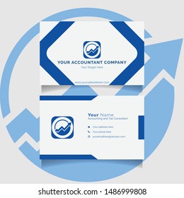 Accountant, Tax Accountant, And Accounting Firm Name Card With Modern Design And Clean. This Design For Junior Accountant And Senior Accountant Who Need Id Card For Business