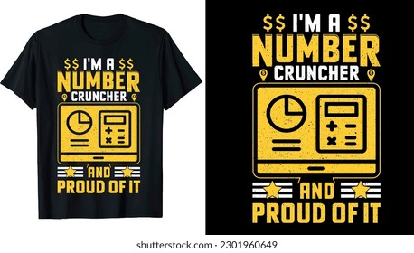 Accountant T-Shirt design Vector Eps