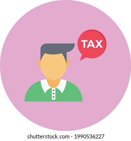 accountant vector flat colour icon