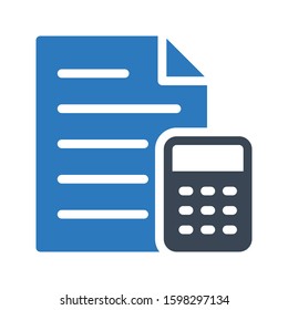 accountant vector glyph color icon 