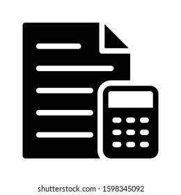 accountant vector glyph flat icon 