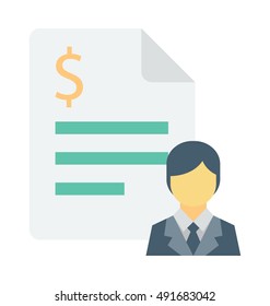 Accountant Vector Icon 
