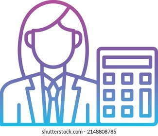 Accountant vector icon. Can be used for printing, mobile and web applications.