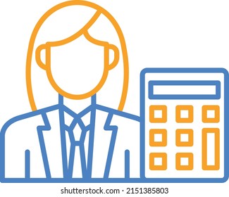 Accountant vector icon. Can be used for printing, mobile and web applications.