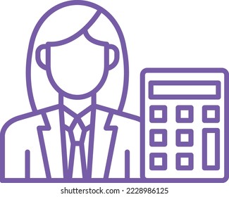 Accountant vector icon. Can be used for printing, mobile and web applications.