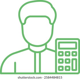 Accountant vector icon. Can be used for printing, mobile and web applications.