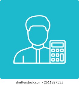 Accountant vector icon. Can be used for printing, mobile and web applications.