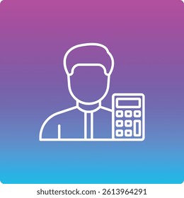 Accountant vector icon. Can be used for printing, mobile and web applications.