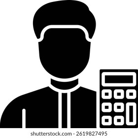 Accountant vector icon. Can be used for printing, mobile and web applications.