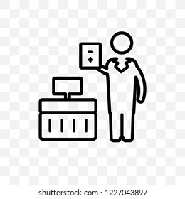 Accountant vector linear icon isolated on transparent background, Accountant transparency concept can be used for web and mobile