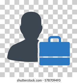 Accounter icon. Vector illustration style is flat iconic bicolor symbol, smooth blue colors, transparent background. Designed for web and software interfaces.