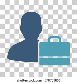 Accounter icon. Vector illustration style is flat iconic bicolor symbol, cyan and blue colors, transparent background. Designed for web and software interfaces.