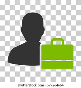 Accounter icon. Vector illustration style is flat iconic bicolor symbol, eco green and gray colors, transparent background. Designed for web and software interfaces.