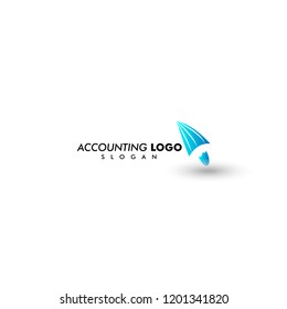 Accounting for abstract vector logos with umbrella icons