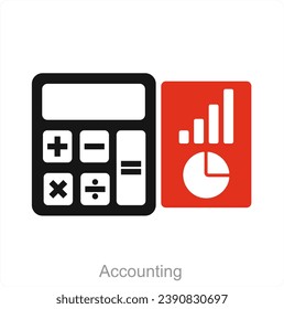 Concepto de icono de contabilidad y cuenta