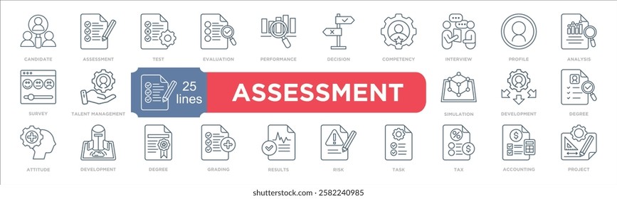 accounting, analysis, assessment, business, candidate, chart, competency, decision, degree, development, diagram, education, evaluation, examination, grading, hiring, icons, interview, management, per