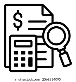 Accounting Analysis Icon Element For Design