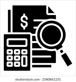 Accounting Analysis Icon Element For Design