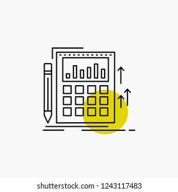 Accounting, audit, banking, calculation, calculator Line Icon