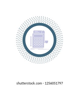 Accounting, audit, banking, calculation, calculator Glyph Icon. Vector isolated illustration