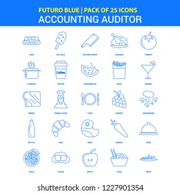 Accounting Auditor Icons - Futuro Blue 25 Icon pack
