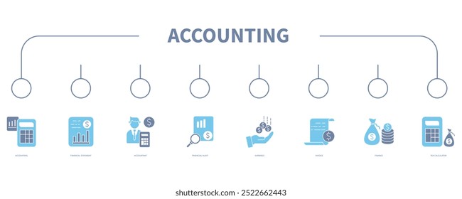Accounting banner web icon vector illustration concept