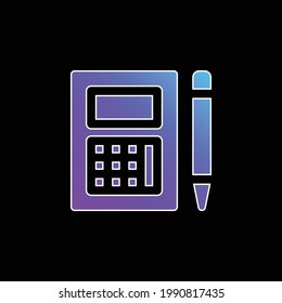 Accounting blue gradient vector icon