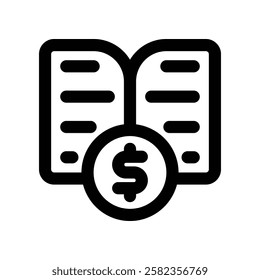 accounting book line icon. vector icon for your website, mobile, presentation, and logo design.