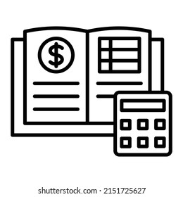Accounting Book vector icon. Can be used for printing, mobile and web applications.