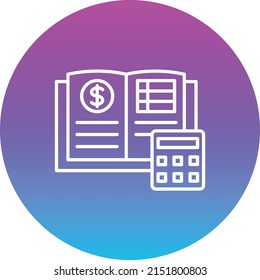 Accounting Book vector icon. Can be used for printing, mobile and web applications.