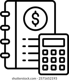 Accounting Book vector icon. Can be used for printing, mobile and web applications.