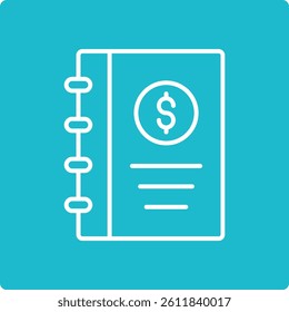 Accounting Book vector icon. Can be used for printing, mobile and web applications.