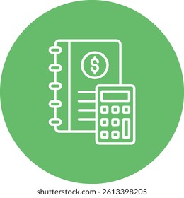 Accounting Book vector icon. Can be used for printing, mobile and web applications.