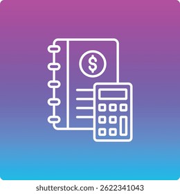 Accounting Book vector icon. Can be used for printing, mobile and web applications.