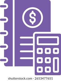 Accounting Book vector icon. Can be used for printing, mobile and web applications.