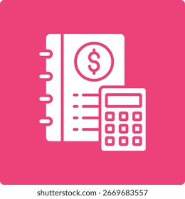 Accounting Book vector icon. Can be used for printing, mobile and web applications.
