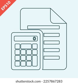Accounting, Bookkeeping design icon vector flat modern isolated illustration