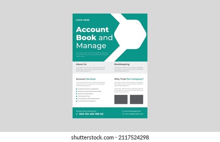 Accounting And Bookkeeping Fleyr Design, Investment Flyer Template, Finance Banking Poster Leaflet Template. Investment Finance Flyer Design