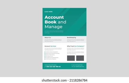 Accounting and Bookkeeping Fleyr Design, Investment Flyer Template, Finance Banking Poster Leaflet Template. Investment Finance Flyer Design