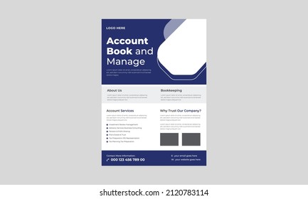 Accounting and Bookkeeping Fleyr Design, Investment Flyer Template, Finance Banking Poster Leaflet Template. Investment Finance Flyer Design