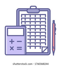 Contabilidad, símbolo de icono de contabilidad vector 