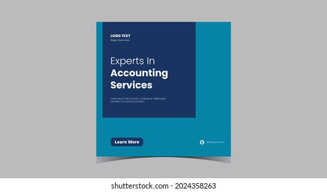 Accounting and bookkeeping service social media post. Accounting services social media post