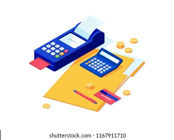 Accounting and bookkeeping vector illustration