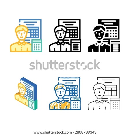 accounting boss color icon vector. accounting boss sign. isolated series symbol illustration
