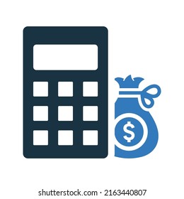 Accounting, Calculation, Calculator, Account Balance Icon. Simple Editable Vector Illustration.