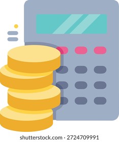 Rechnungslegungsbericht Finanzvektorsymbol einzeln auf weißem Hintergrund